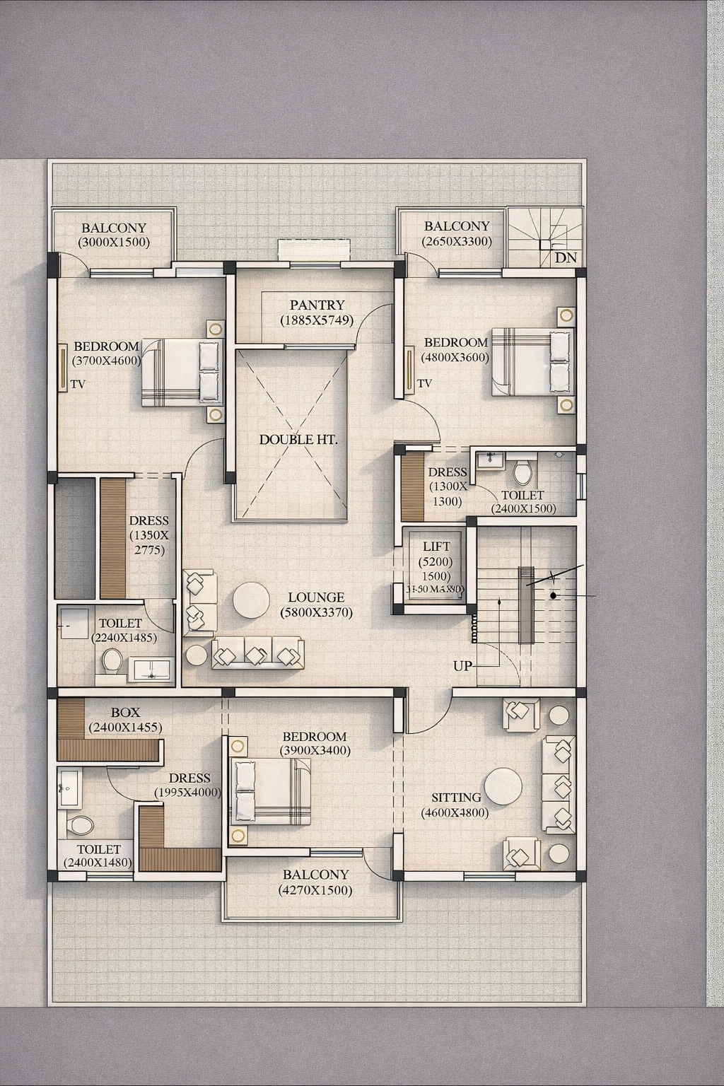 First floor plan for a residence